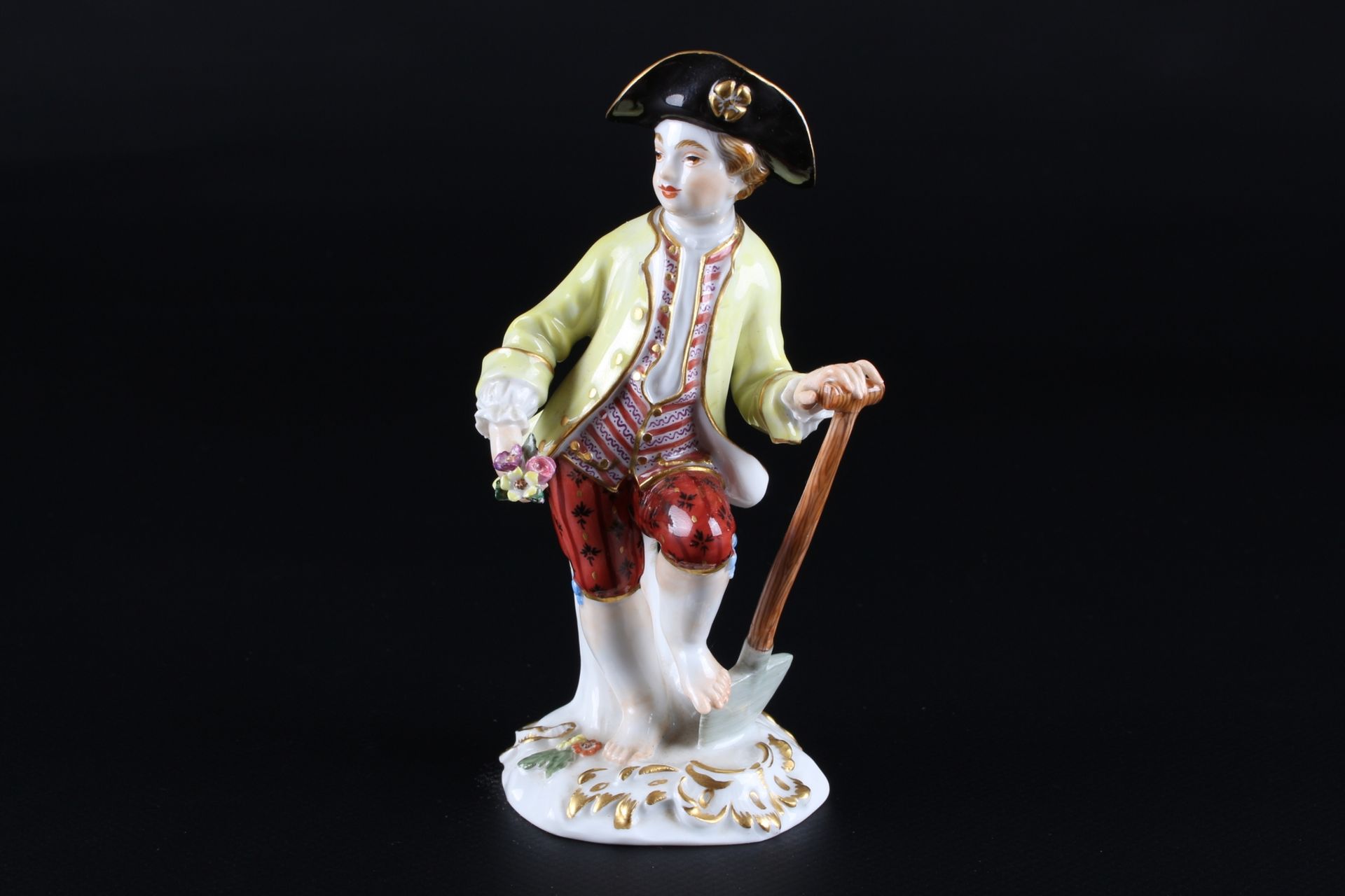 Meissen Gärtnerkind mit Spaten, gardeners child with spade, - Image 2 of 6