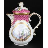 Meissen Kauffahrtei Mokkakanne, mocha coffee pot,