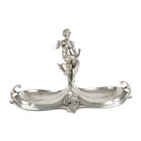 Figurenschale Zinn, figural pewter bowl,