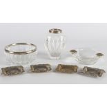 800-925 Silber Konvolut, decorative silver crystal lot,