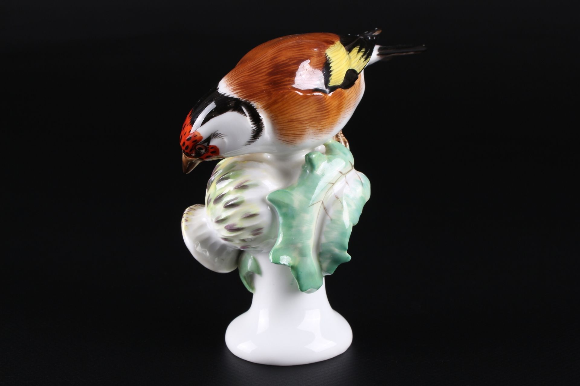 Meissen Distelfink / Stieglitz, porcelain bird goldfinch, - Image 3 of 8