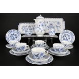 Meissen Zwiebelmuster Kaffeeservice für 6 Personen, coffee service for 6 pers.,