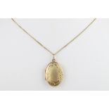 333 Gold Medaillon mit Goldkette, gold necklace with pendant,