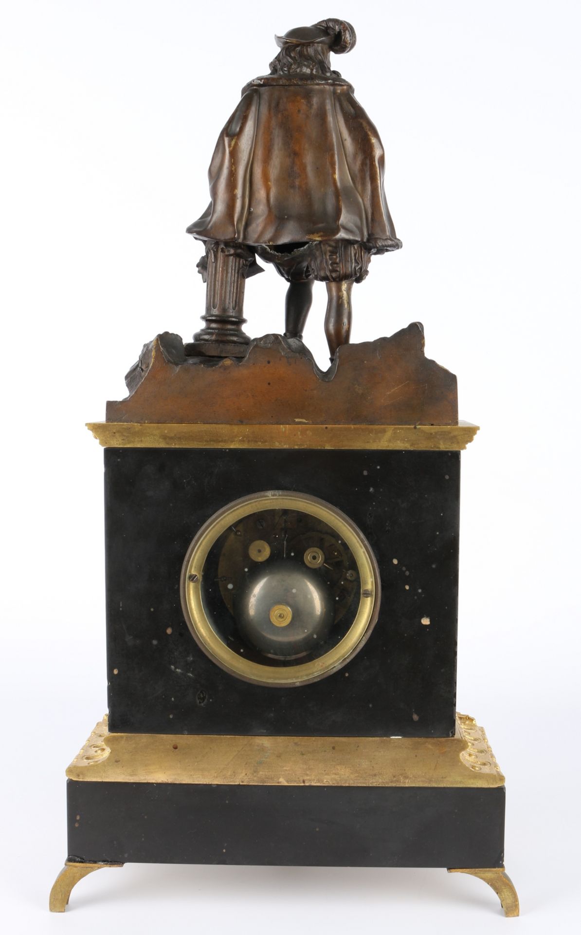 Figuren-Pendule / Kaminuhr Frankreich 19. Jahrhundert, french mantel clock 19th century, - Image 4 of 5
