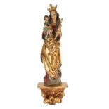 Große Heiligenfigur Madonna auf Sockel, large figure of Madonna on a base,