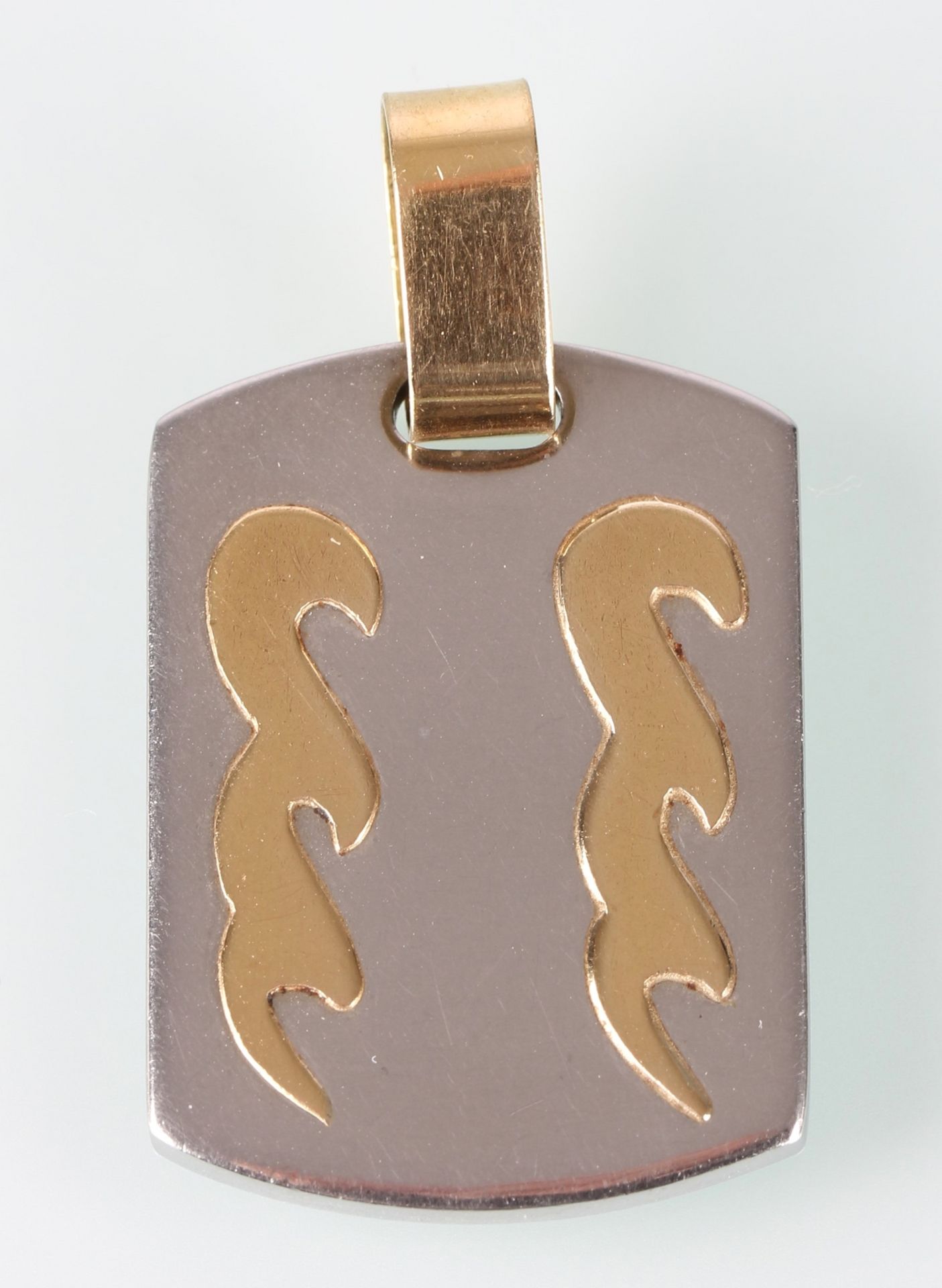 750 Gold Anhänger, 18K pendant in white and yellow gold,
