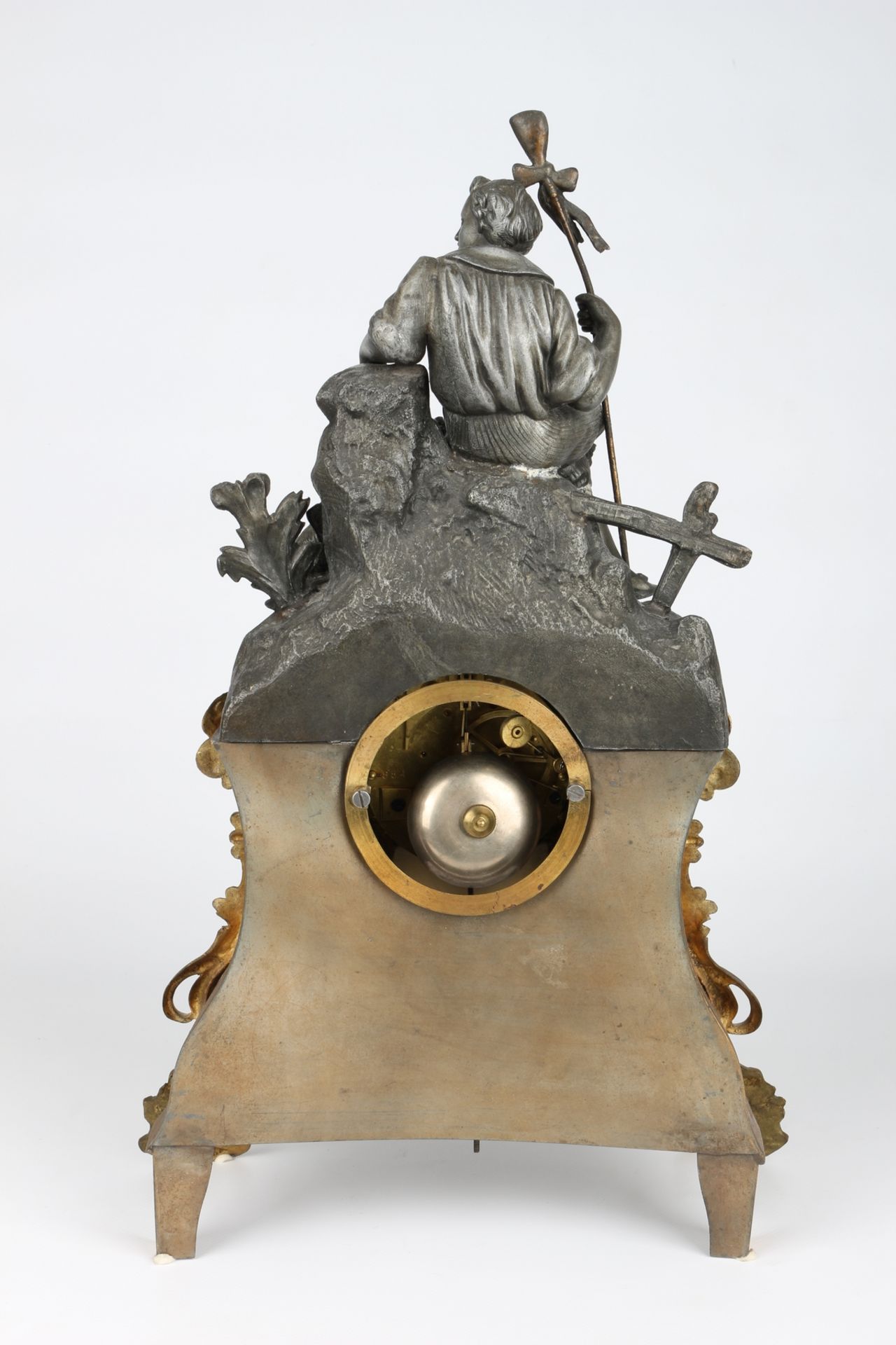 Figuren-Kaminuhr, Frankreich um 1900, french mantel clock ca. 1900, - Image 4 of 5