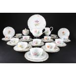 Meissen Teeservice für 12 Personen Blume, tea service for 12 pers.,