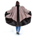 Nerzjacke lang in alt-rosa Gr. 44/46, mink jacket long in old pink size 44/46,