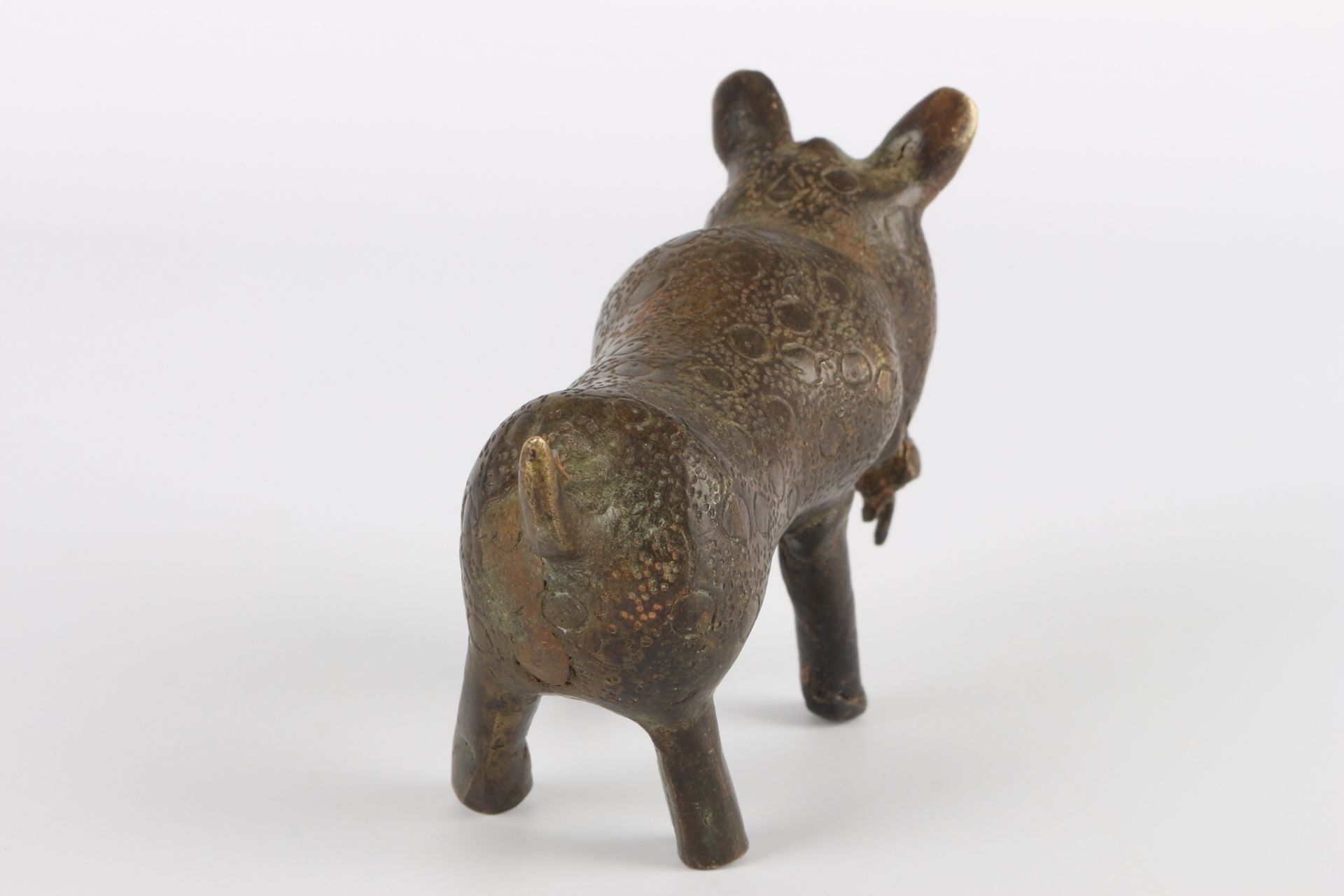 Bronze Hund mit Beute, dog with prey, - Image 3 of 6