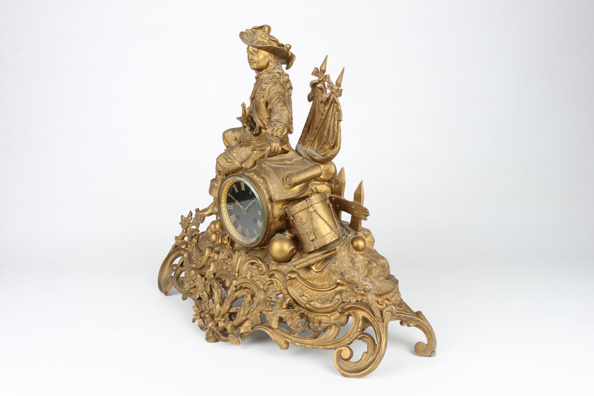 Große Figuren-Kaminuhr, Frankreich um 1900, french mantel clock ca. 1900, - Image 3 of 5