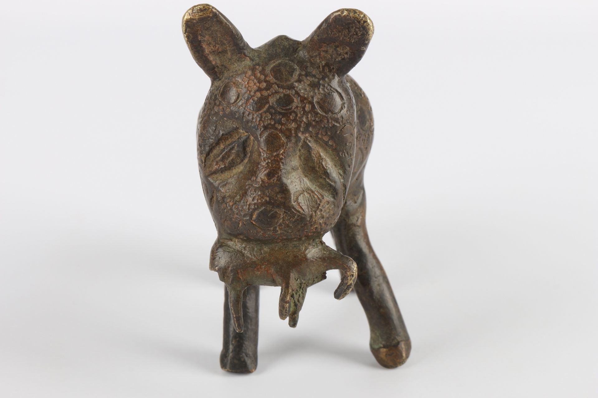 Bronze Hund mit Beute, dog with prey, - Image 5 of 6