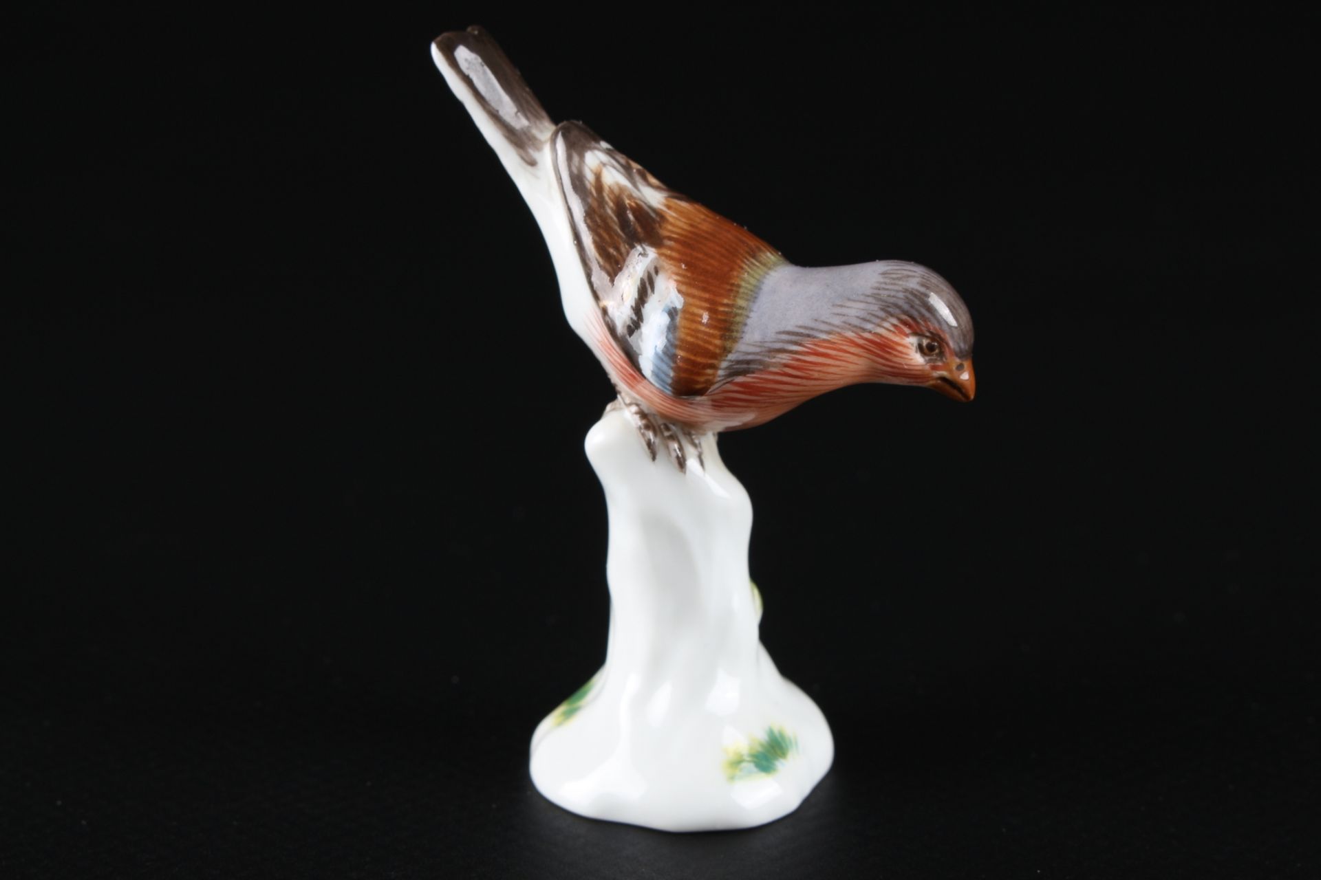 Meissen Zeisig und Buchfink, porcelain bird siskin and chaffinch, - Image 3 of 7