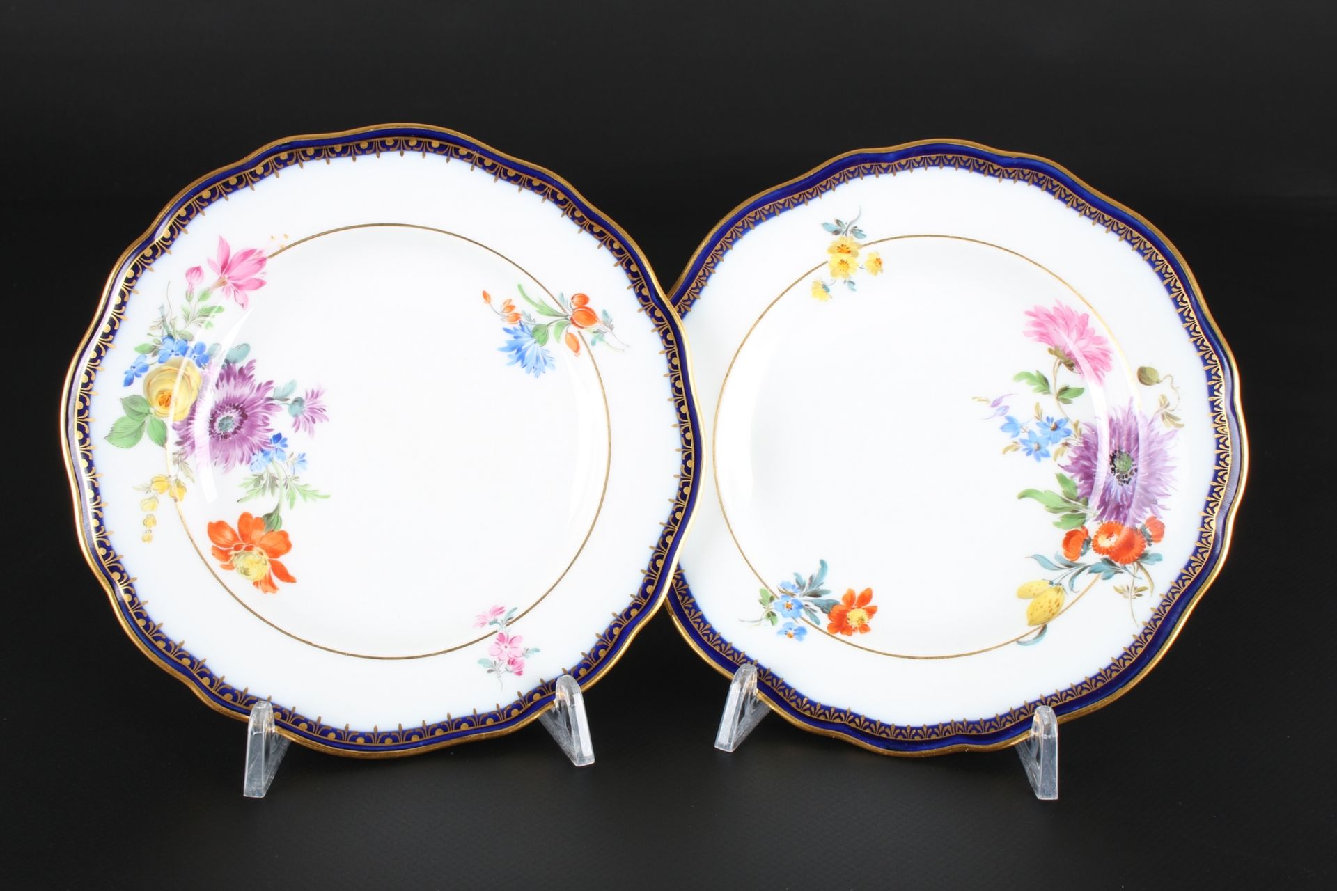 Meissen A-Kante 5 Kuchenteller, 5 dessert plates, - Image 3 of 7