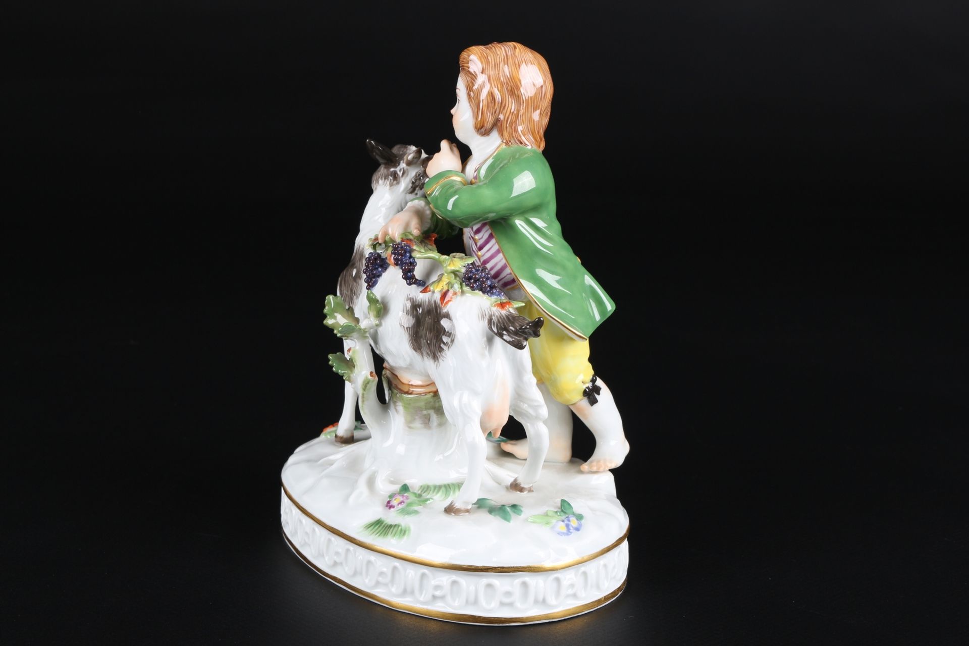 Meissen Knabe mit Ziege, boy with goat, - Image 2 of 5