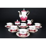 Meissen B-Form Mokka Kaffeeservice, mocha coffee service,