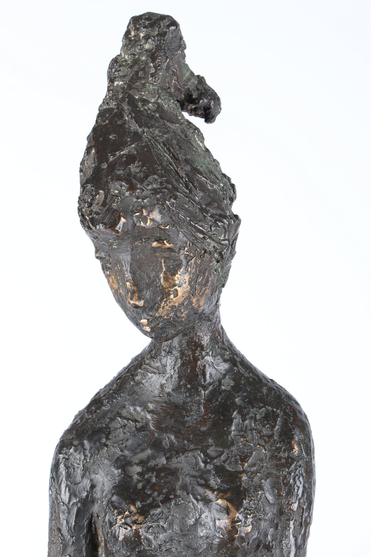 Clemens Pasch (1910-1985) Bronze stehende junge Frau, female nude act, - Image 6 of 7