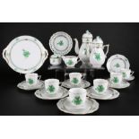 Herend Apponyi Vert Kaffeeservice für 7 Personen, coffee service for 7 pers.,