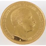 20 Mark Goldmünze 1906 A Wilhelm II. Kaiserreich Preussen, gold coin,