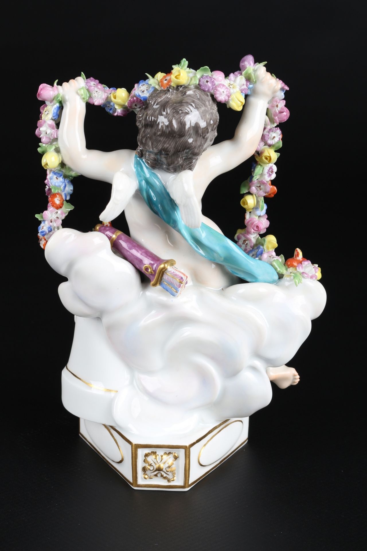 Meissen Devisenkind "Je les ramène", cupid with garland, - Image 4 of 6