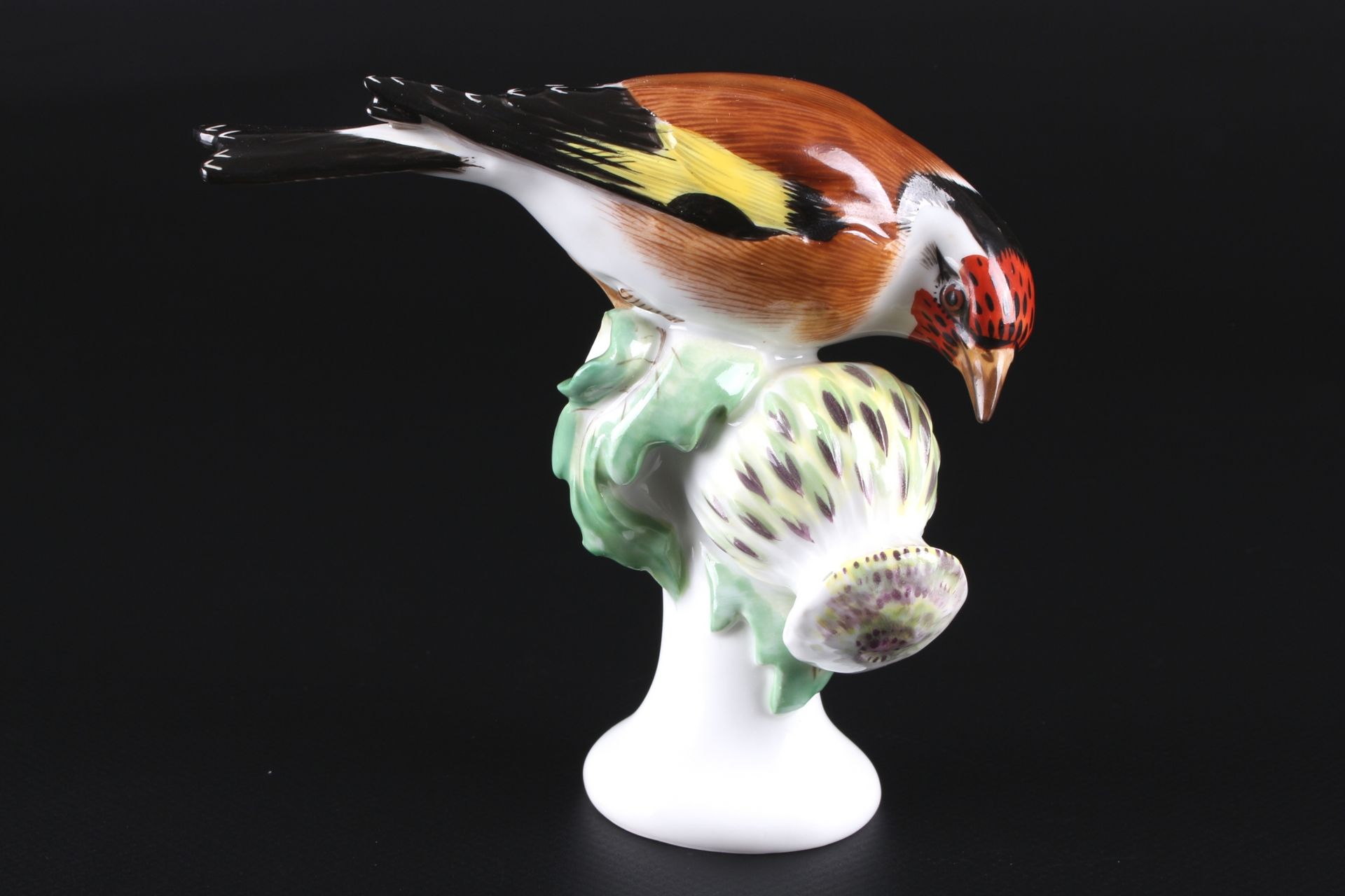 Meissen Distelfink / Stieglitz, porcelain bird goldfinch,