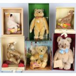 Steiff Konvolut von 6 Stofftieren, Steiff stuffed animals,