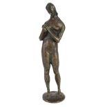 Unbekannter Künstler, Bronze weiblicher Akt, bronze female nude act,