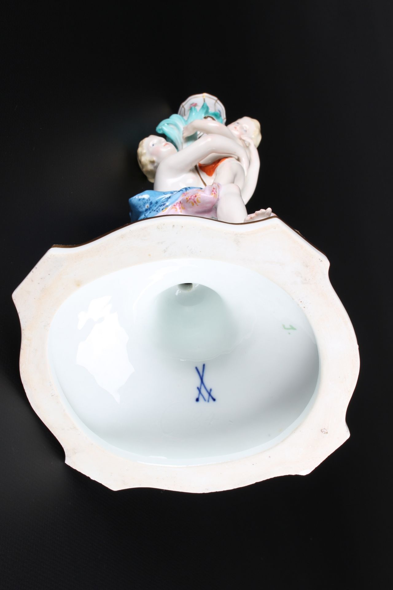 Meissen Figürlicher Leuchter Mutter mit Kind, candlestand mother and child, - Image 7 of 8