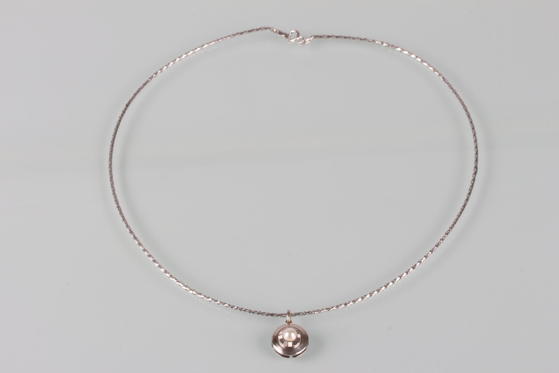 585 Gold Kette mit Perlenanhänger, gold necklace with pearl pendant, - Bild 4 aus 6