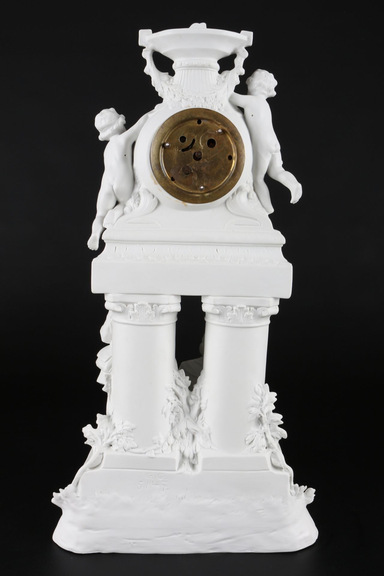 Jugendstil Tischuhr mit Beisteller, art nouveau mantel clock, - Image 4 of 9