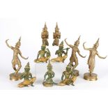 Konvolut Tempelmusiker und Tänzer, Thailand 20. Jahrhundert,