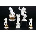 Hutschenreuther 5 Putten - Figuren, 5 cupid figures,