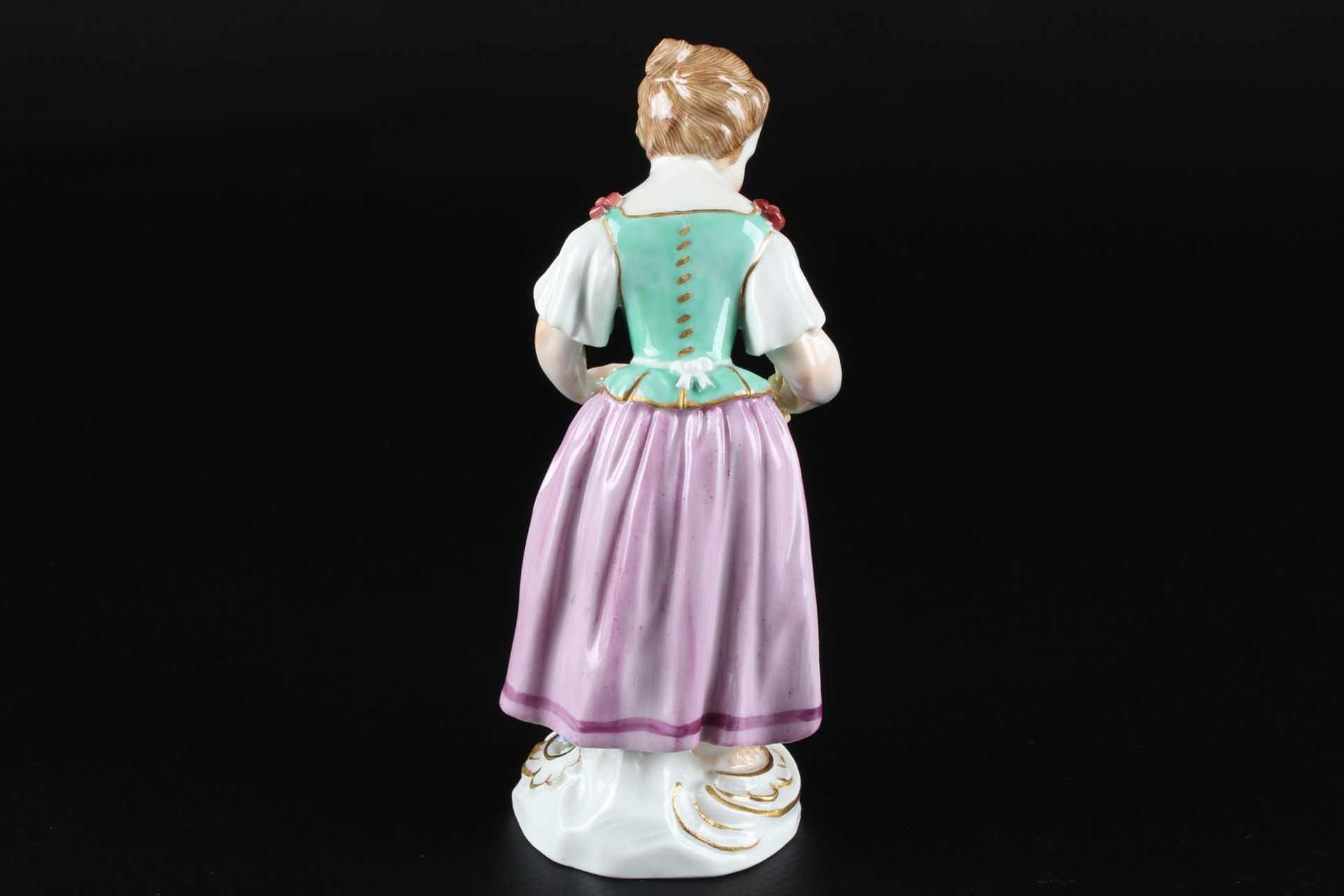 Meissen Gärtnerkind mit Blumenkorb, gardeners child with flowerbasket, - Image 3 of 5