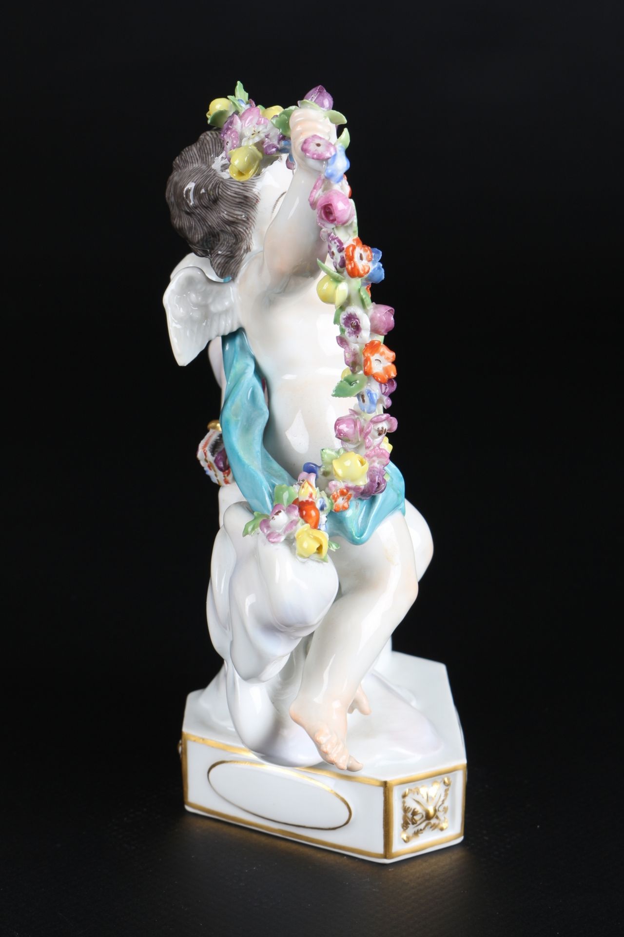 Meissen Devisenkind "Je les ramène", cupid with garland, - Image 5 of 6