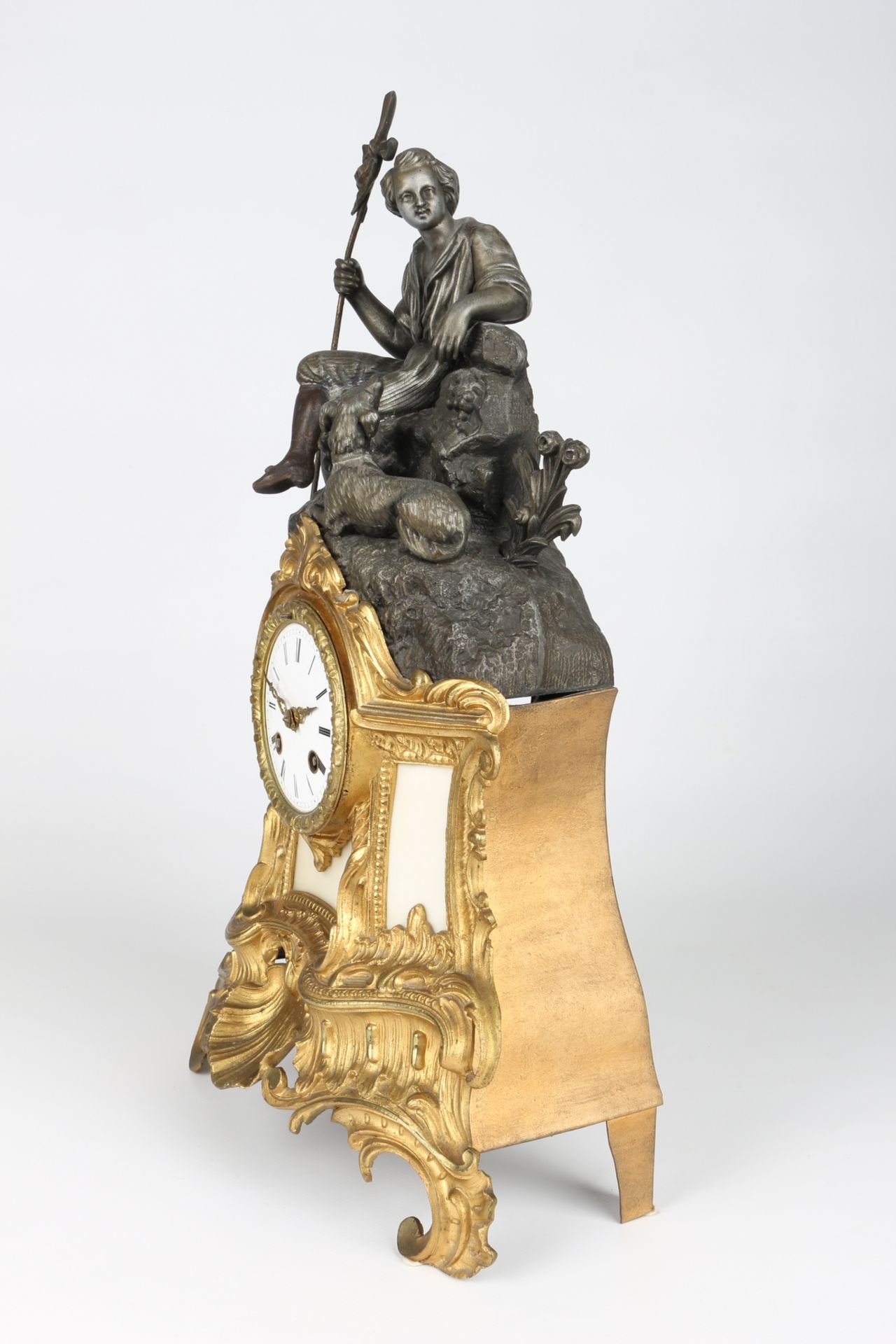 Figuren-Kaminuhr, Frankreich um 1900, french mantel clock ca. 1900, - Image 2 of 5