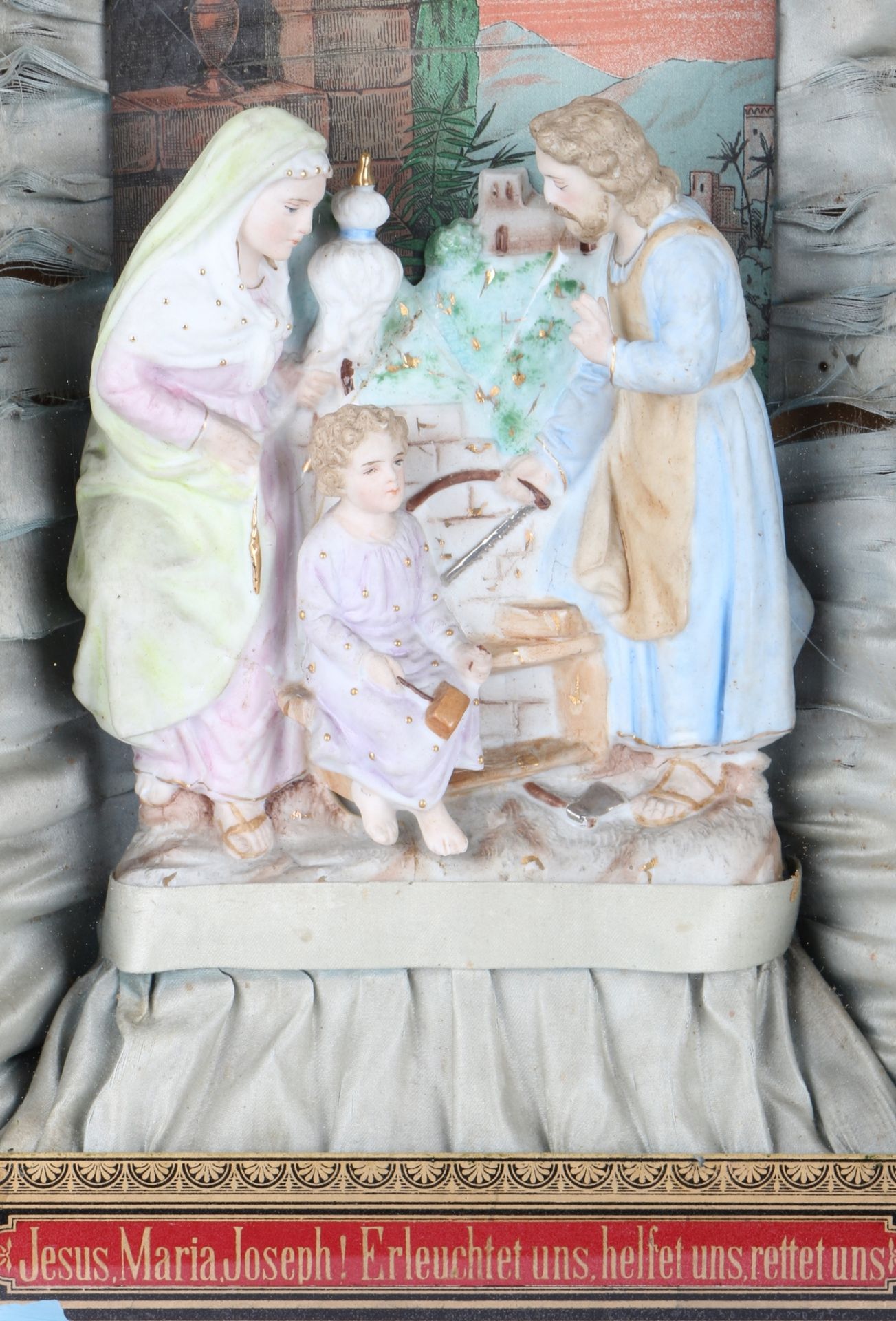 Diorama Spieluhr im Schaukasten, Heilige Familie mit Weihnachtsliedern, music box, holy family, - Image 2 of 4
