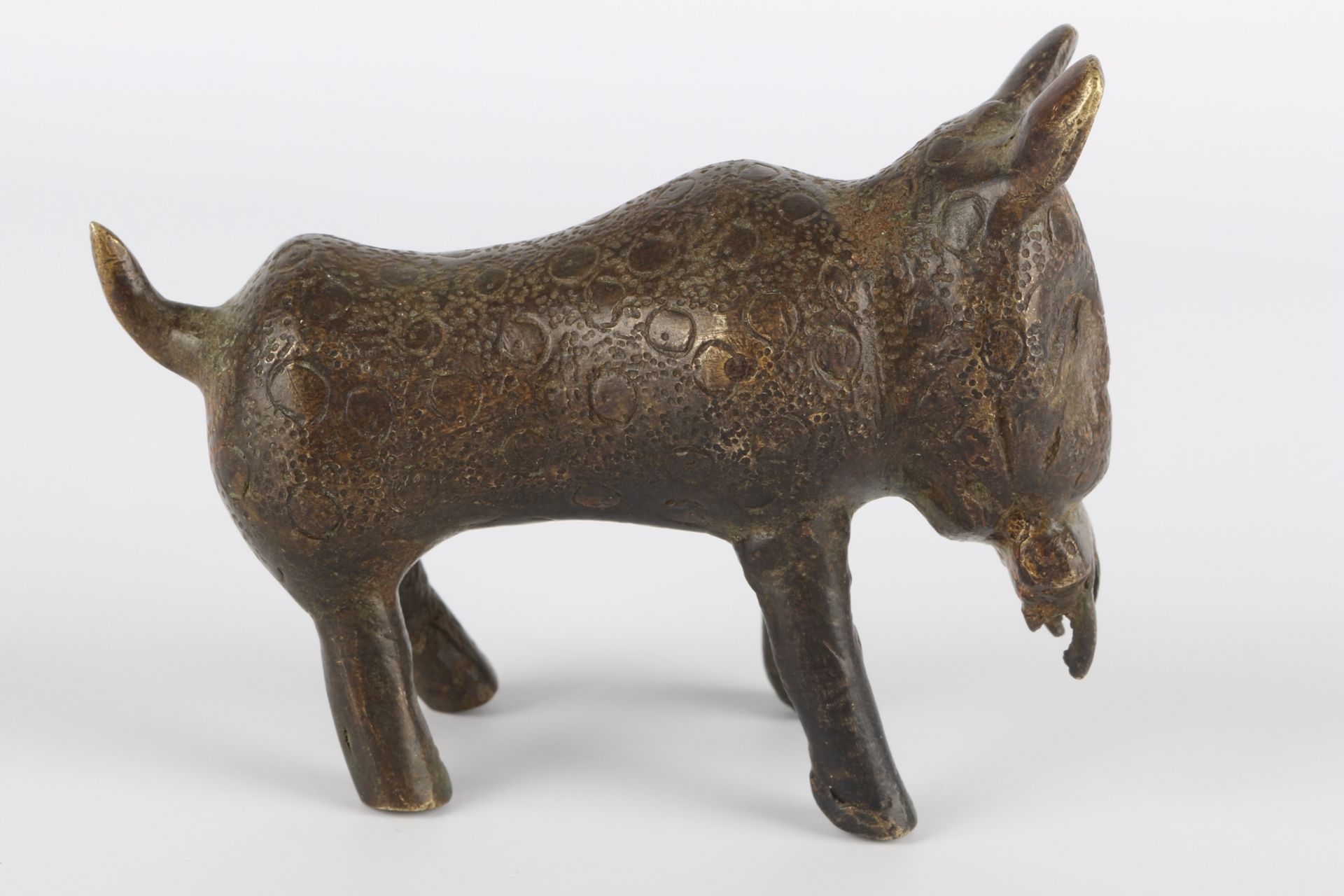 Bronze Hund mit Beute, dog with prey, - Image 2 of 6