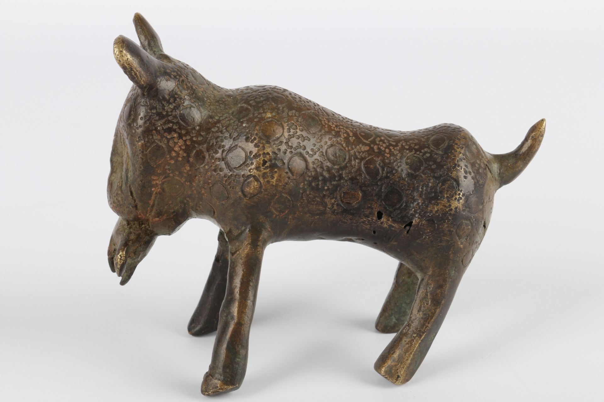Bronze Hund mit Beute, dog with prey, - Image 4 of 6