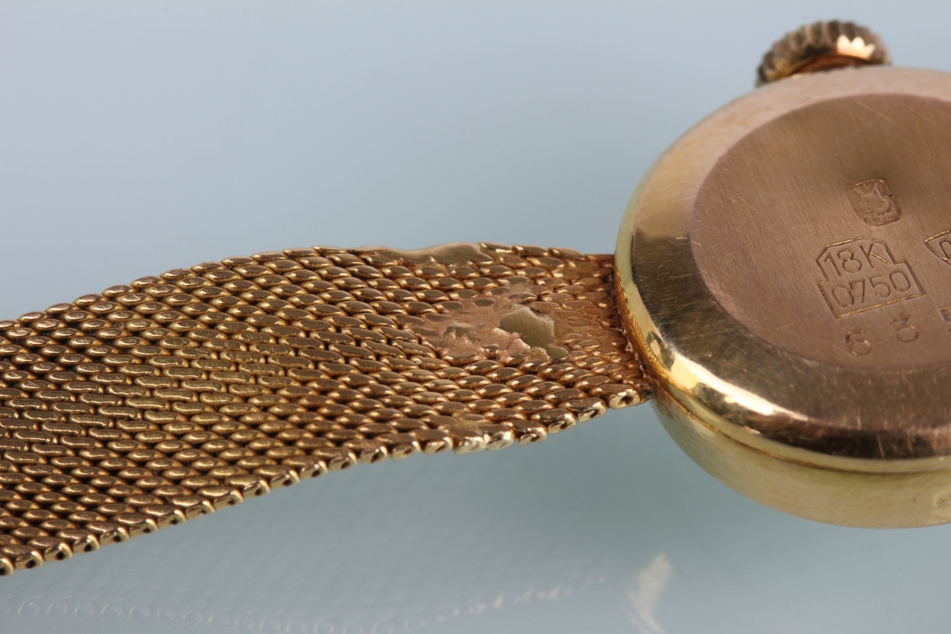 750 Gold Cornavin Geneve Armbanduhr, 18K gold wristwatch, - Bild 6 aus 6
