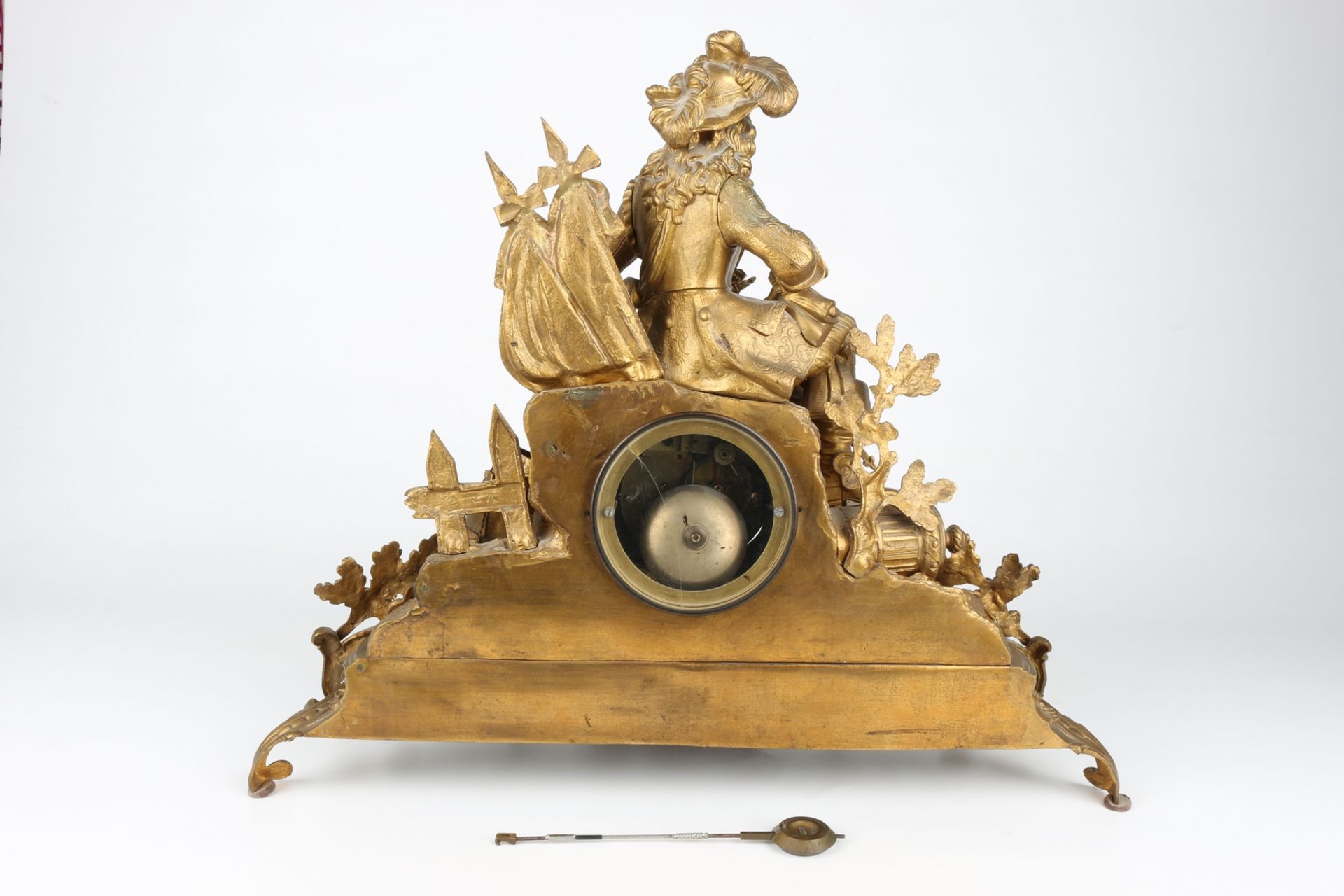 Große Figuren-Kaminuhr, Frankreich um 1900, french mantel clock ca. 1900, - Image 4 of 5