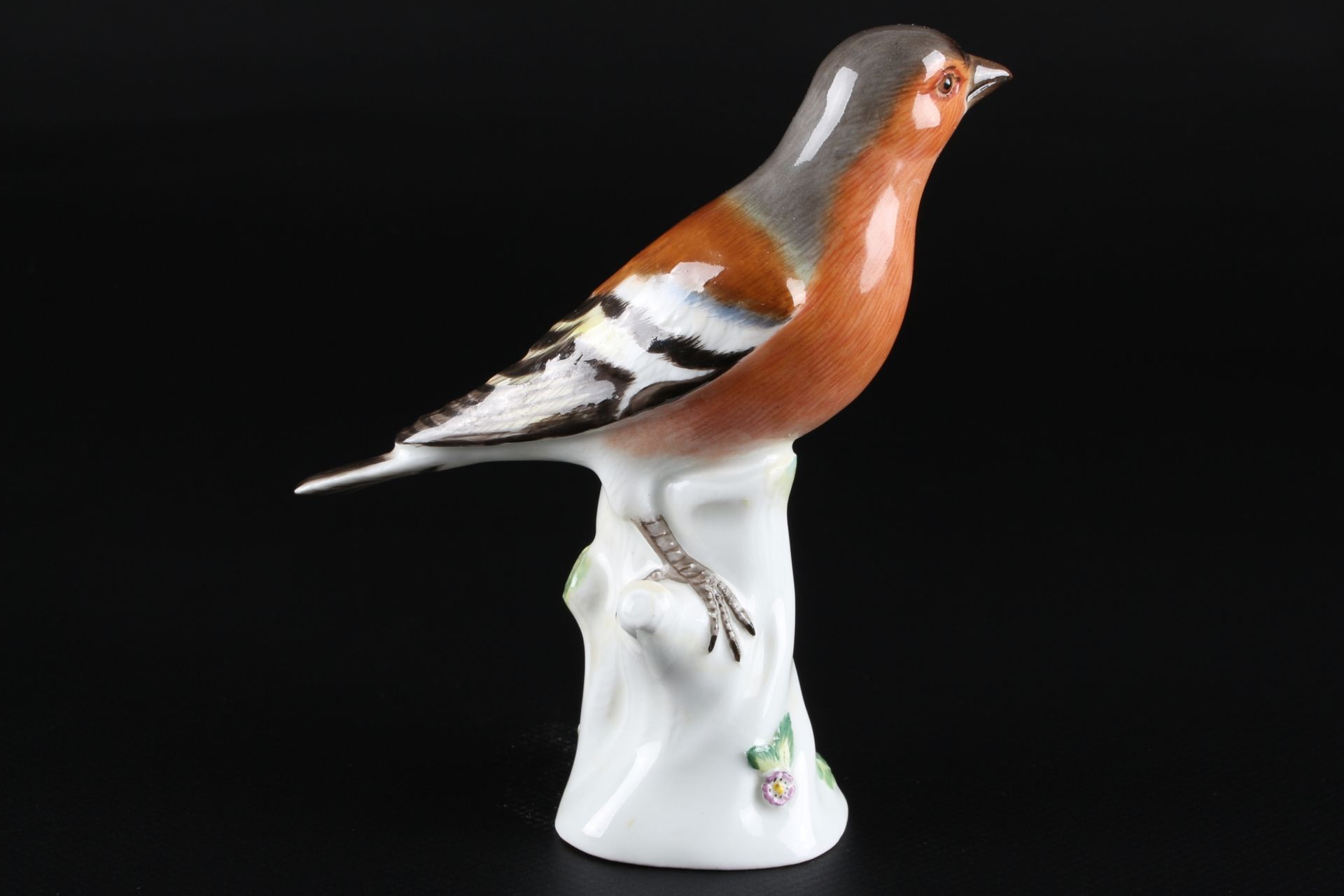 Meissen Buchfink, porcelain bird chaffinch, - Image 3 of 7