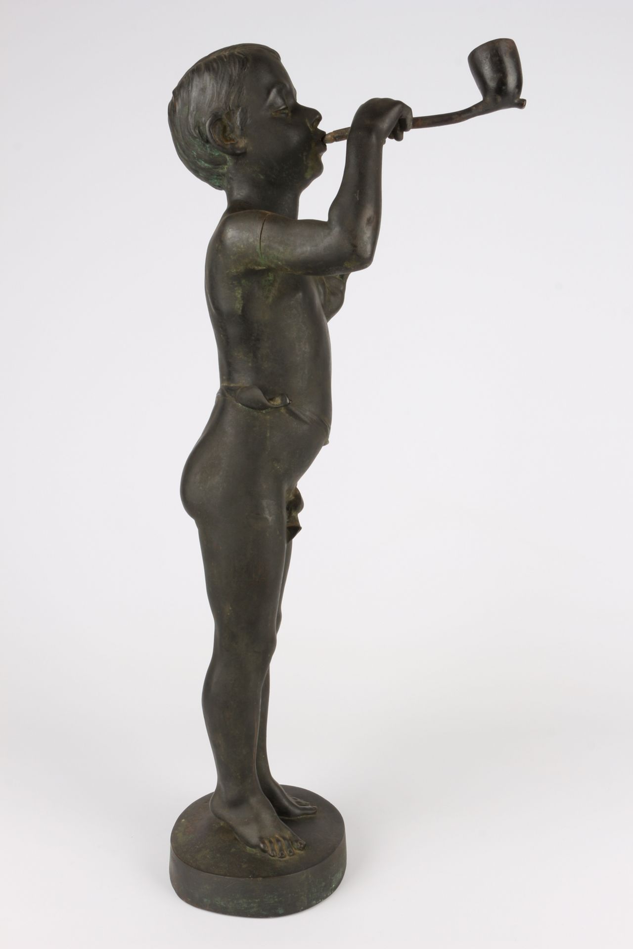 Otto Dobbertin (XIX) Bronze Junge mit Pfeife, Düsseldorfer Bronzebildgiesserei GmbH, um 1900 - Image 5 of 7