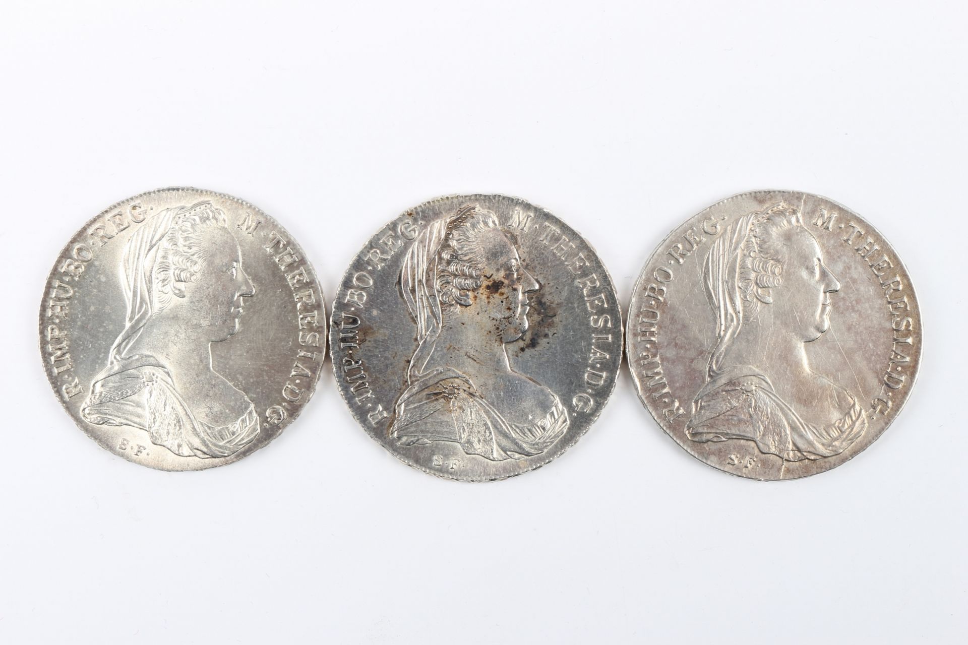 3 Maria Theresien Taler Silbermünze 1780 Österreich, silver coins,