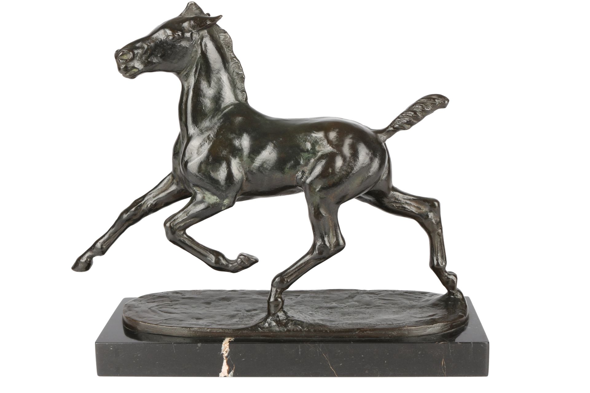 Albert Hinrich Hussmann (1874-1946) Bronze Trabendes Fohlen, galoping horse,