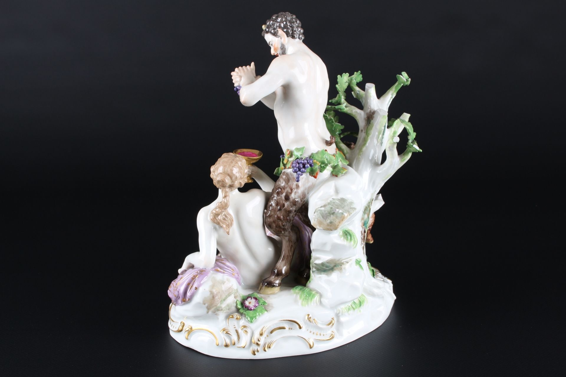 Meissen Figurengruppe Bacchant und Satyr, figure group bacchante & satyr, - Image 3 of 10