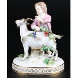 Meissen Knabe mit Ziege, boy with goat,