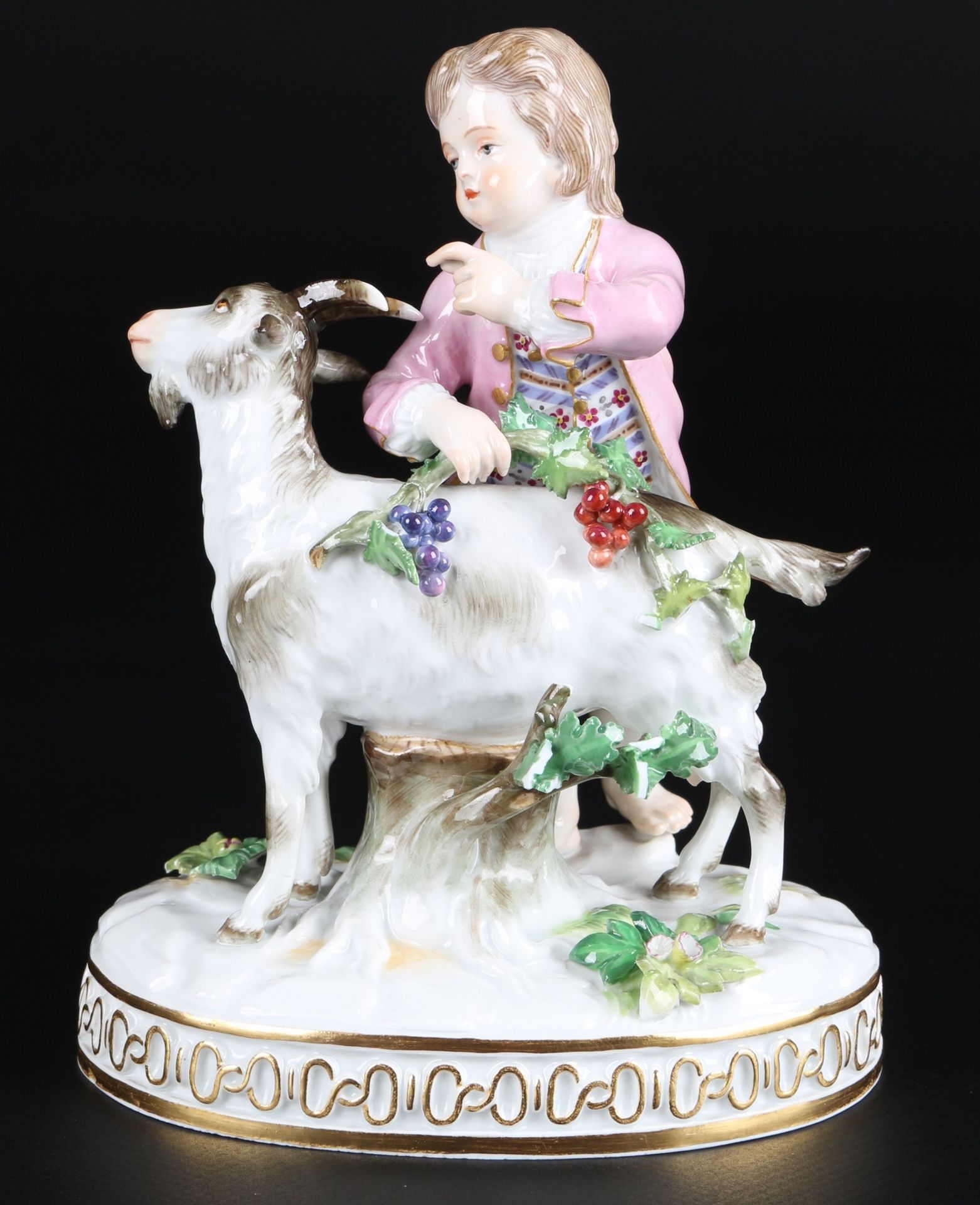 Meissen Knabe mit Ziege, boy with goat,