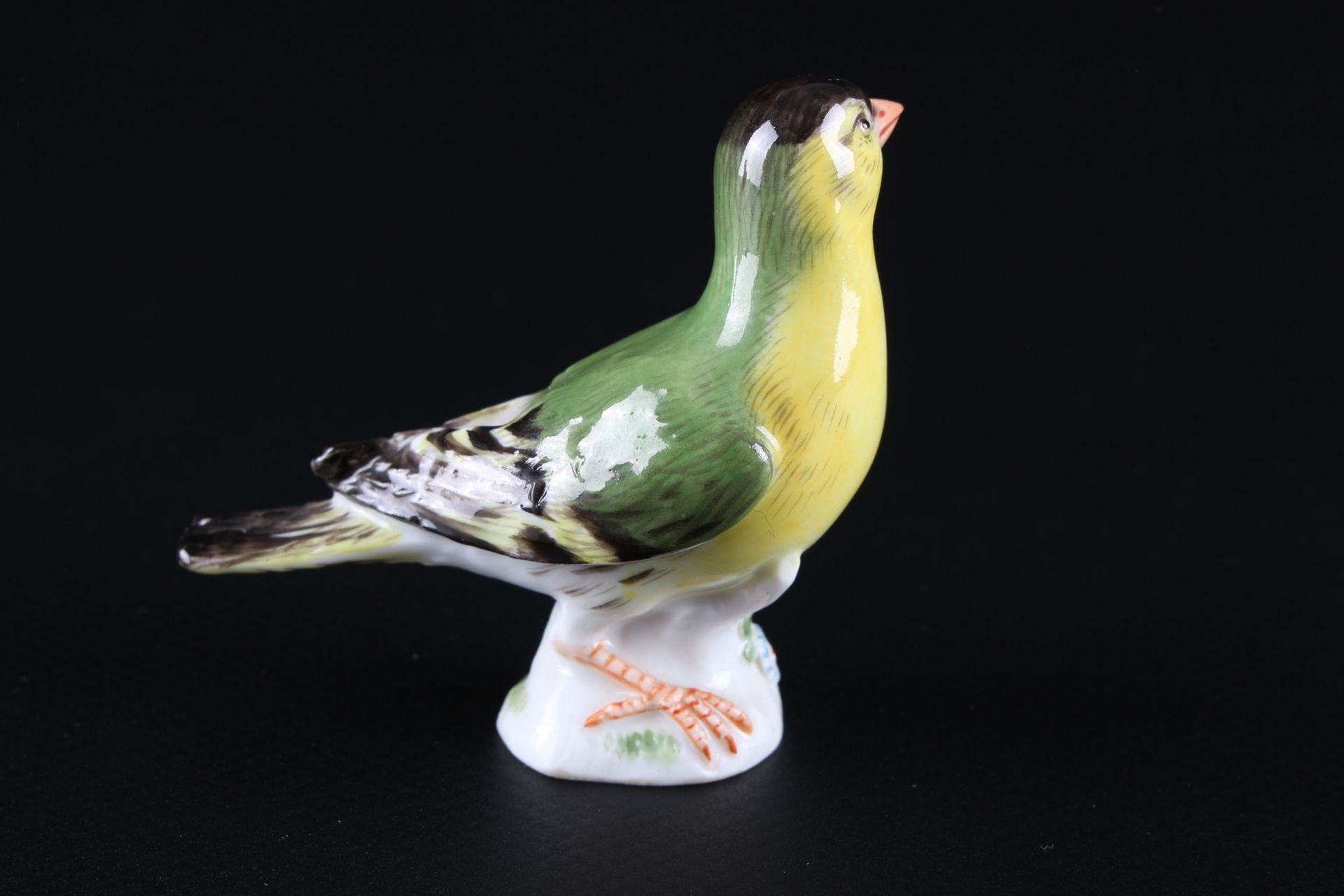 Meissen Zeisig und Buchfink, porcelain bird siskin and chaffinch, - Image 5 of 7