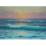 Guglielmo Welters (1913-2003) Meereslandschaft im Sonnenuntergang, ocean sunset,