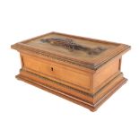 Russische Holztruhe mit Muse Erato, Moskau, russian wooden box with greek muse Erato,